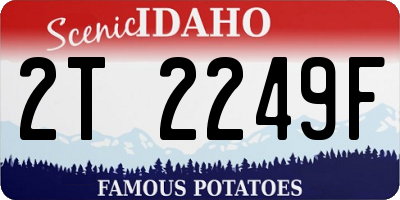ID license plate 2T2249F