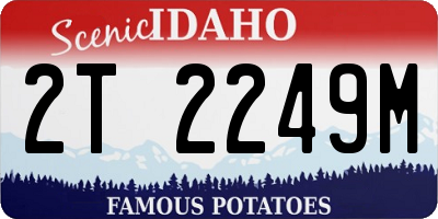 ID license plate 2T2249M