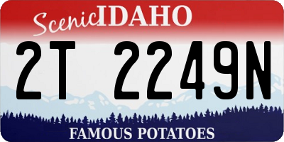 ID license plate 2T2249N