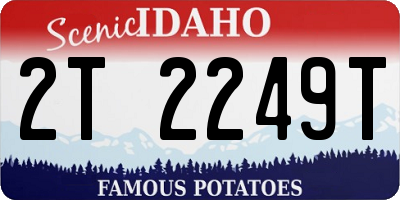 ID license plate 2T2249T