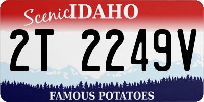 ID license plate 2T2249V