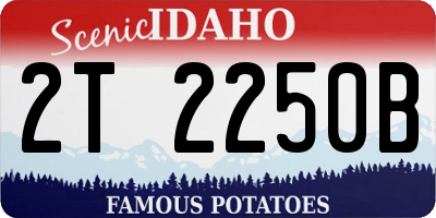 ID license plate 2T2250B