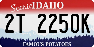 ID license plate 2T2250K