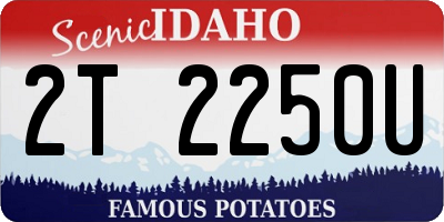 ID license plate 2T2250U