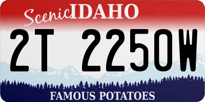 ID license plate 2T2250W