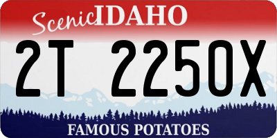 ID license plate 2T2250X