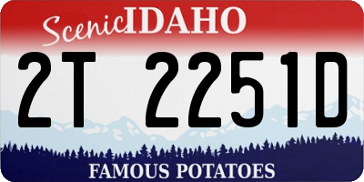 ID license plate 2T2251D