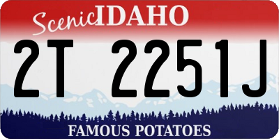 ID license plate 2T2251J