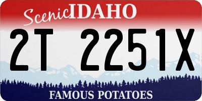 ID license plate 2T2251X