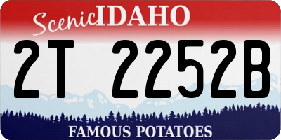 ID license plate 2T2252B