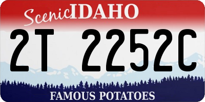 ID license plate 2T2252C