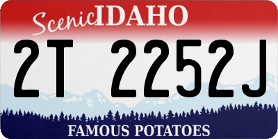 ID license plate 2T2252J
