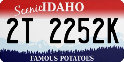 ID license plate 2T2252K