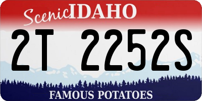 ID license plate 2T2252S