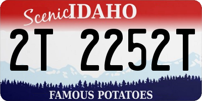 ID license plate 2T2252T
