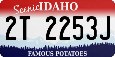ID license plate 2T2253J