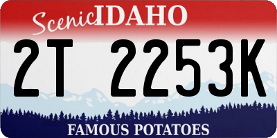 ID license plate 2T2253K