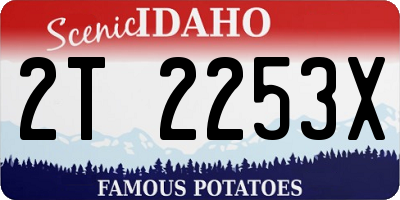 ID license plate 2T2253X