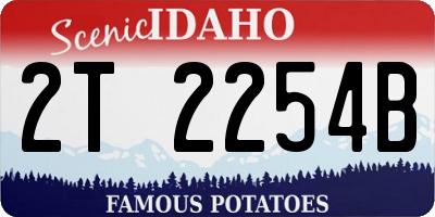 ID license plate 2T2254B