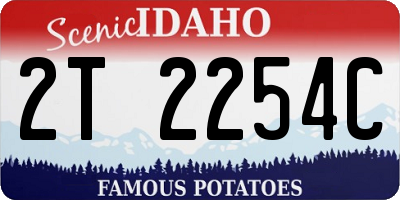 ID license plate 2T2254C