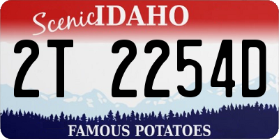 ID license plate 2T2254D