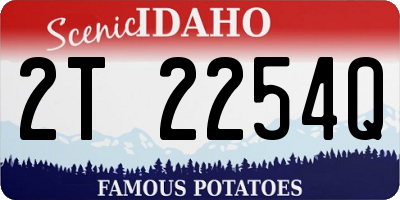 ID license plate 2T2254Q