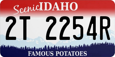 ID license plate 2T2254R