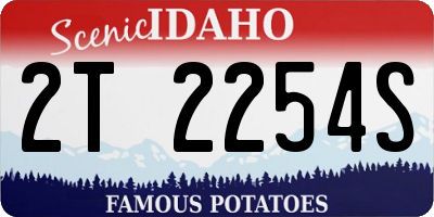 ID license plate 2T2254S