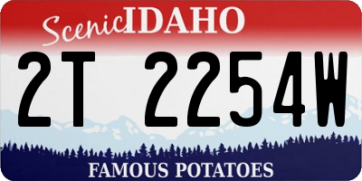ID license plate 2T2254W