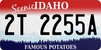 ID license plate 2T2255A