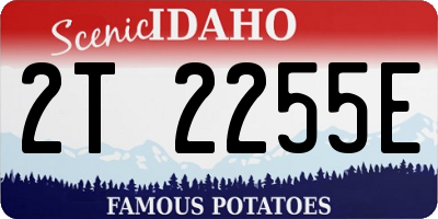 ID license plate 2T2255E