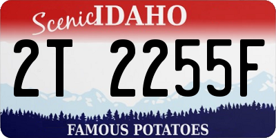 ID license plate 2T2255F