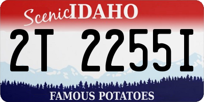 ID license plate 2T2255I