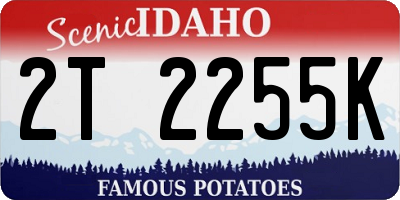 ID license plate 2T2255K