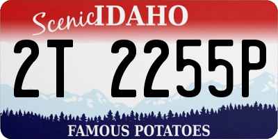 ID license plate 2T2255P