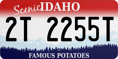 ID license plate 2T2255T