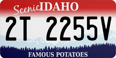 ID license plate 2T2255V