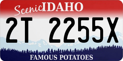 ID license plate 2T2255X