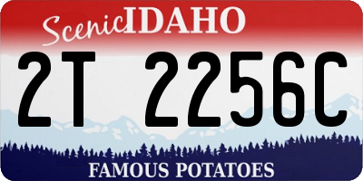 ID license plate 2T2256C