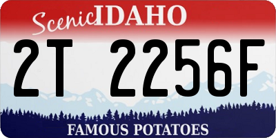 ID license plate 2T2256F