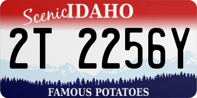 ID license plate 2T2256Y
