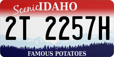 ID license plate 2T2257H