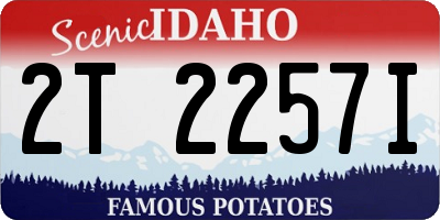 ID license plate 2T2257I