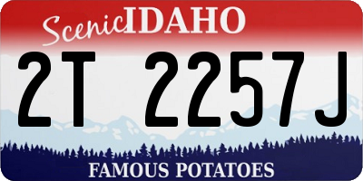ID license plate 2T2257J