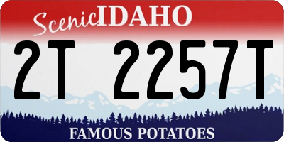 ID license plate 2T2257T