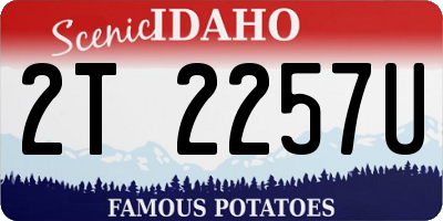 ID license plate 2T2257U