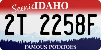 ID license plate 2T2258F