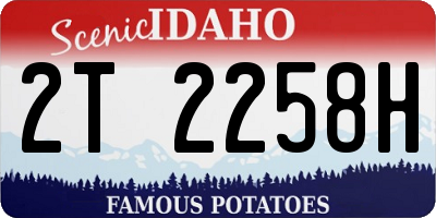 ID license plate 2T2258H