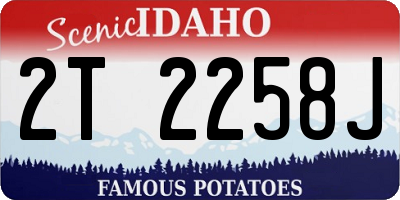 ID license plate 2T2258J