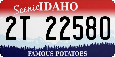 ID license plate 2T2258O